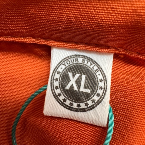 NWT Orange Button-Up Shirt - XL - Picture 3 of 5